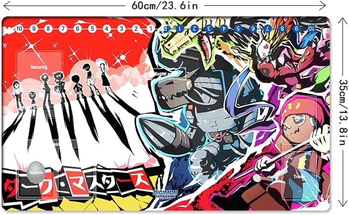 Mlikemat New DTCG Duel Playmat Digimon Dark Masters Trading Card Game TCG CCG Mat Pad + Free Bag (ZD002-505-SM) - Image 5